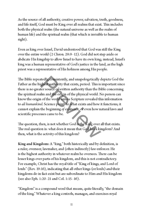 The Kingdom of God: A Biblical Perspective - by Chad Sychtysz