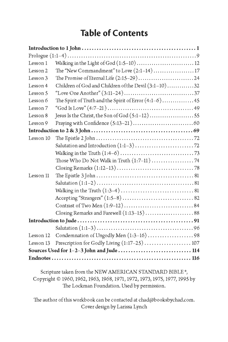 The Epistles of John and Jude: Personal Workbook  By Chad Sychtysz