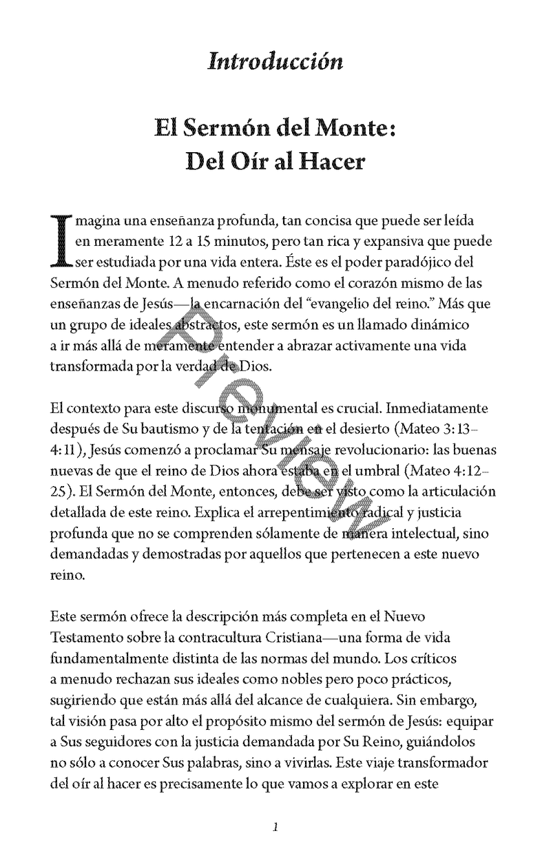 El Sermón del Monte: De Oír a Hacer Por Clay Gentry