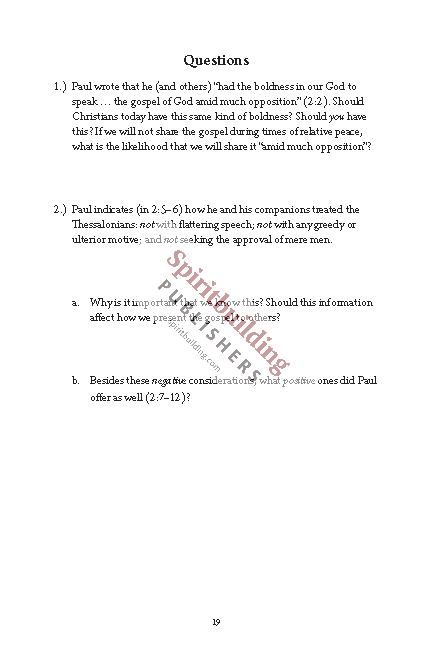 1 & 2 Thessalonians Personal Workbook by Chad Sychtysz