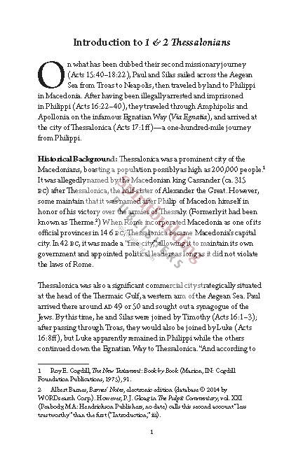 1 & 2 Thessalonians Quick Study Commentary by Chad Sychtysz
