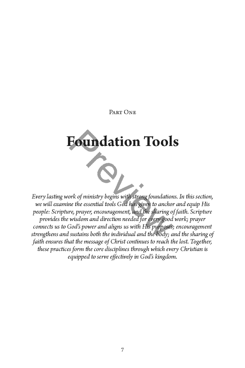 Tools for Ministry: Equipped for the Work of Building Up the Body of Christ
