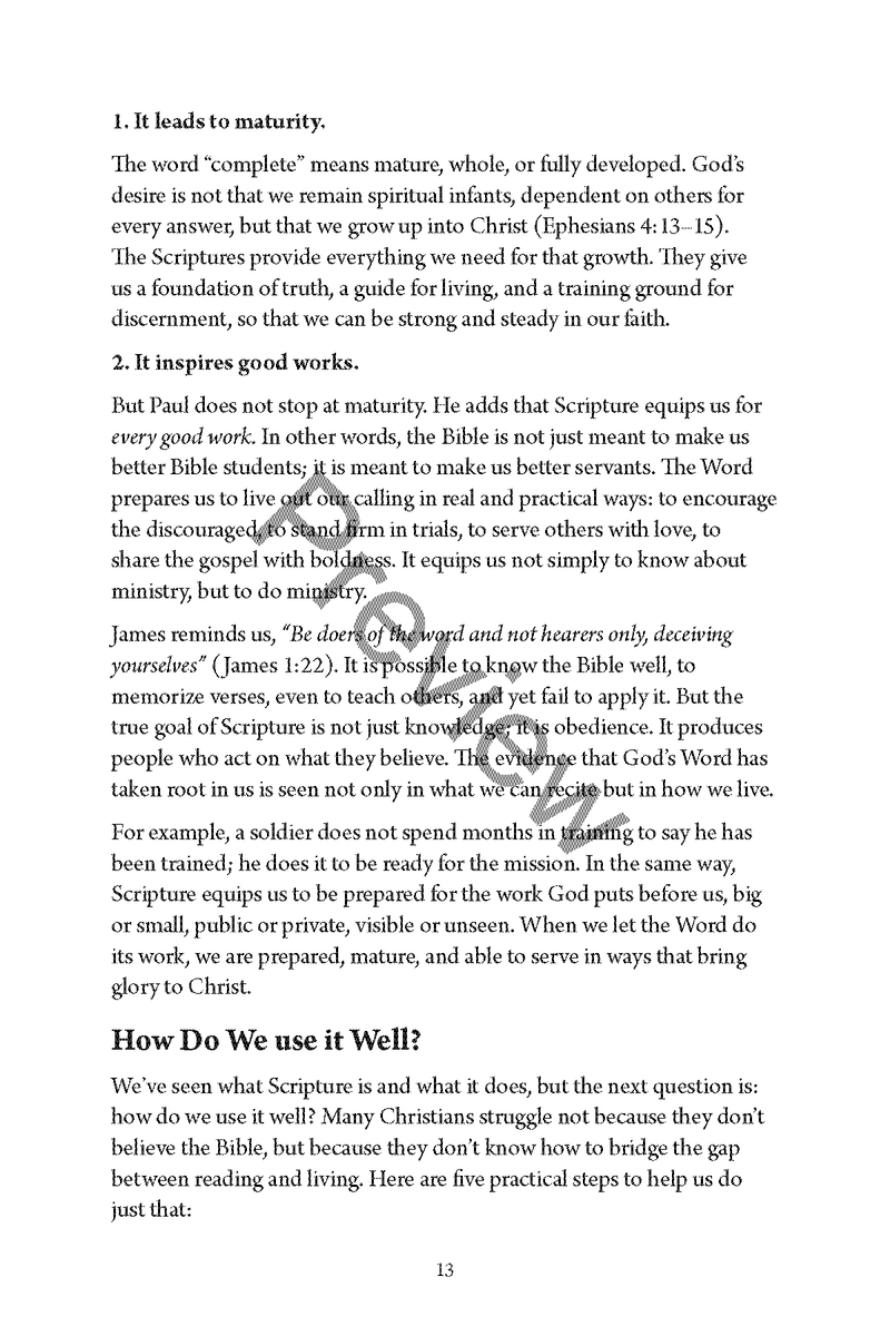 Tools for Ministry: Equipped for the Work of Building Up the Body of Christ