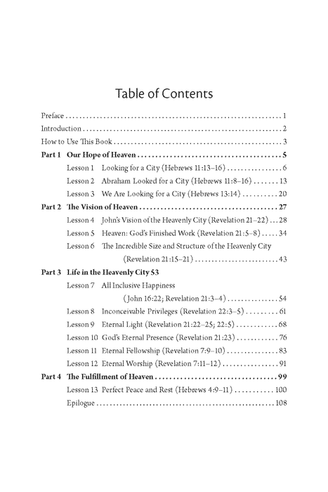 Eternal Promises, Eternal Home: A Study of Heaven - The City That is to Come