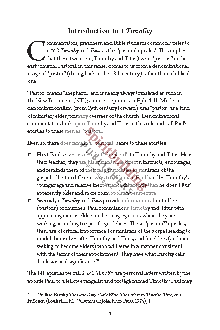 1 & 2 Timothy and Titus Quick Study Commentary by Chad Sychtysz