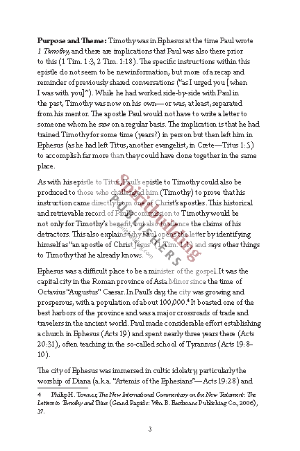1 & 2 Timothy and Titus Quick Study Commentary by Chad Sychtysz