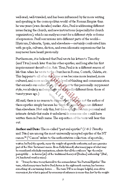 1 & 2 Timothy and Titus Quick Study Commentary by Chad Sychtysz