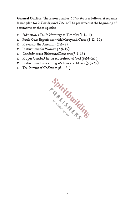 1 & 2 Timothy and Titus Quick Study Commentary by Chad Sychtysz