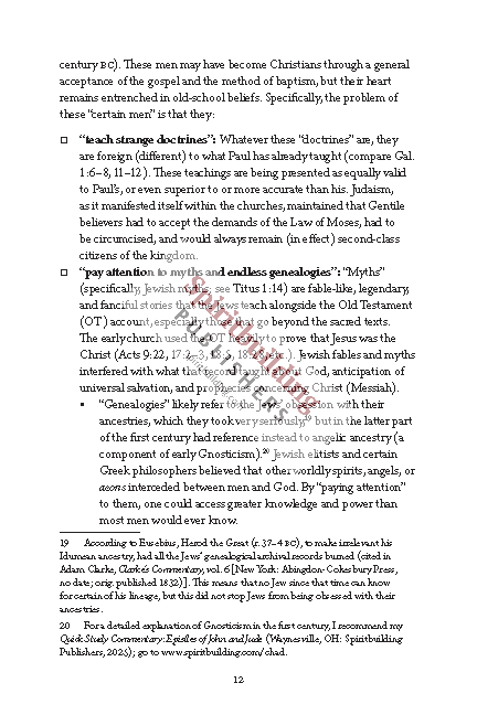 1 & 2 Timothy and Titus Quick Study Commentary by Chad Sychtysz