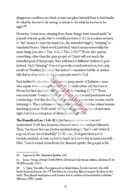 1 & 2 Timothy and Titus Quick Study Commentary by Chad Sychtysz