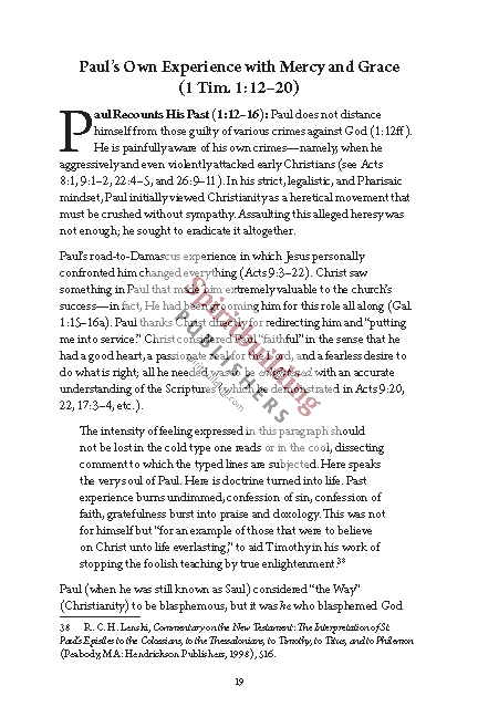 1 & 2 Timothy and Titus Quick Study Commentary by Chad Sychtysz