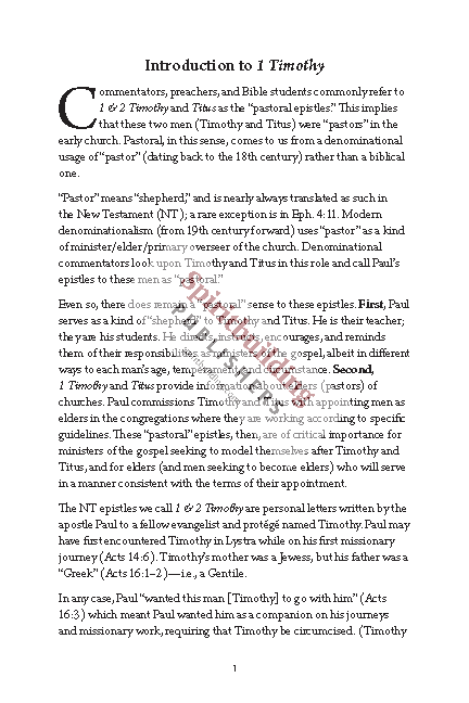 1 & 2 Timothy and Titus Personal Workbook by Chad Sychtysz