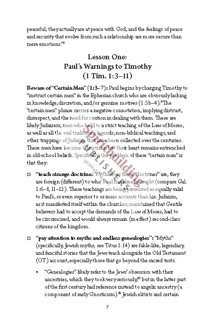 1 & 2 Timothy and Titus Personal Workbook by Chad Sychtysz