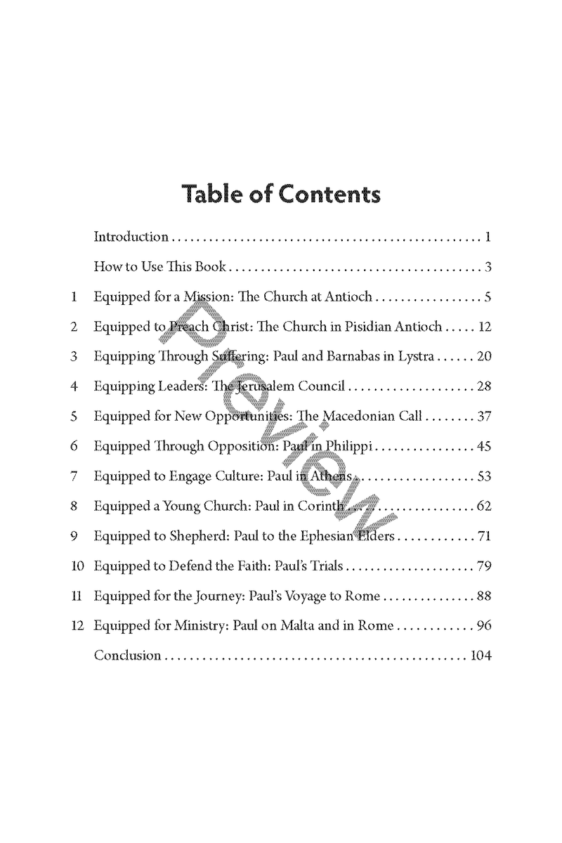 Equipped for Mission: A Study of Acts 13-28