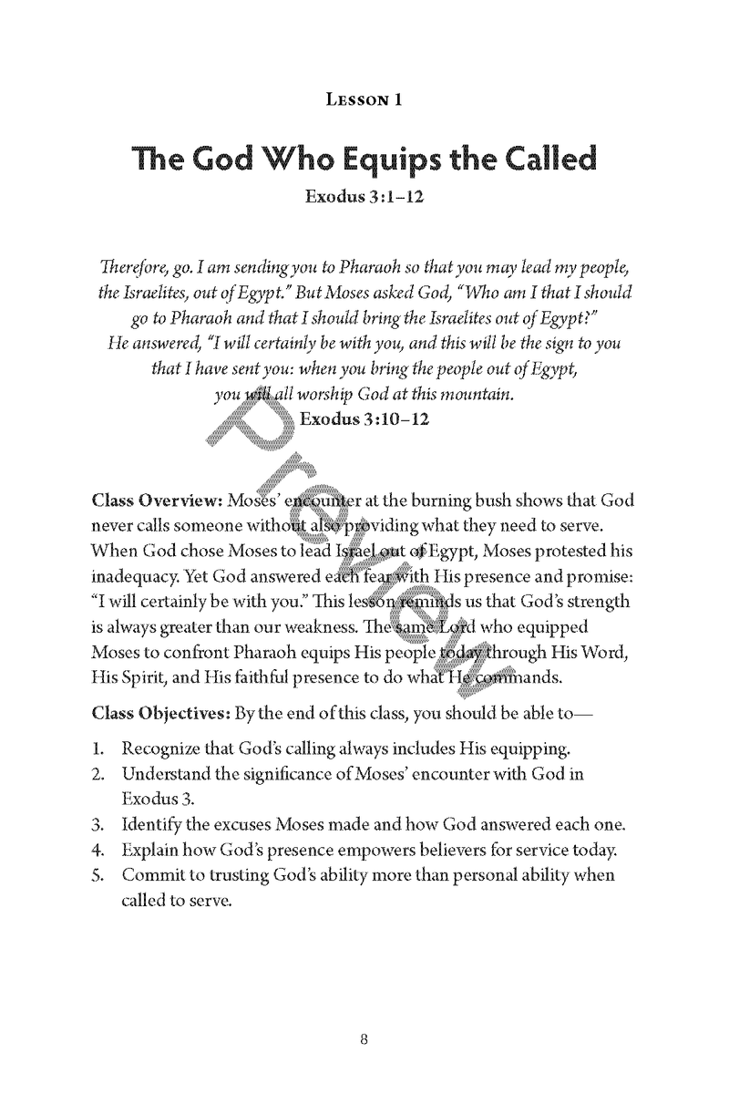 Equipped for God’s Work: How God Prepares His People for Service