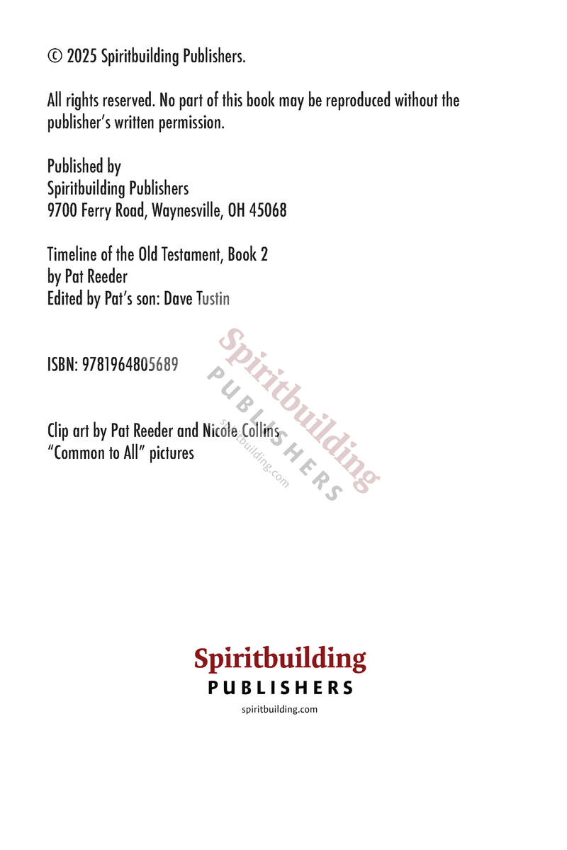 Timeline of the Old Testament (Book 2) by Pat Reeder
