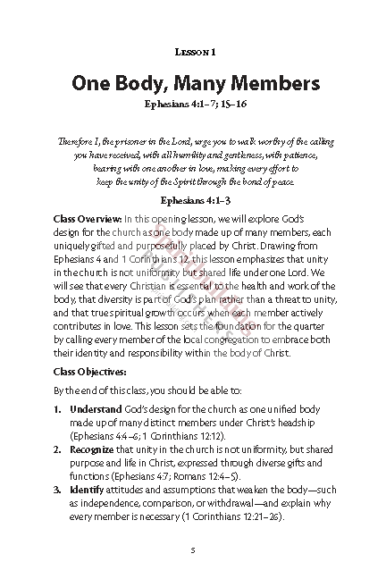 Building Up the Body: Growing Together Toward the Fullness of Christ