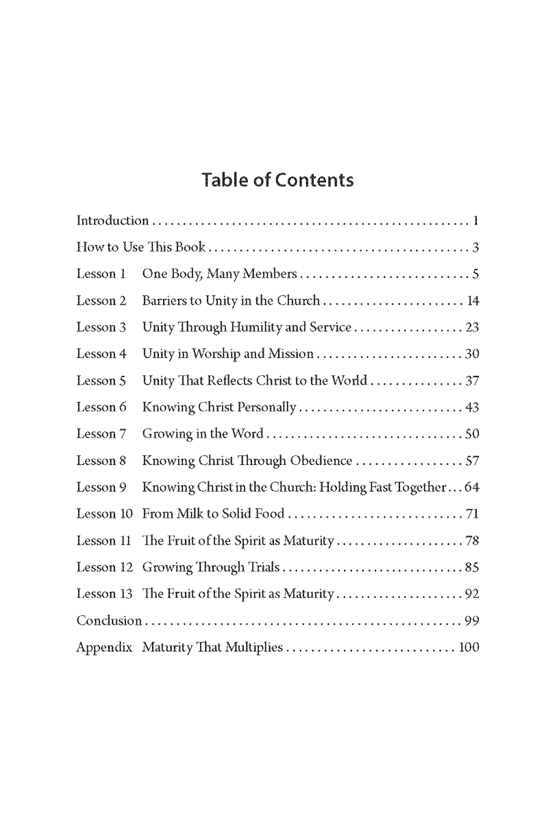 Building Up the Body: Growing Together Toward the Fullness of Christ
