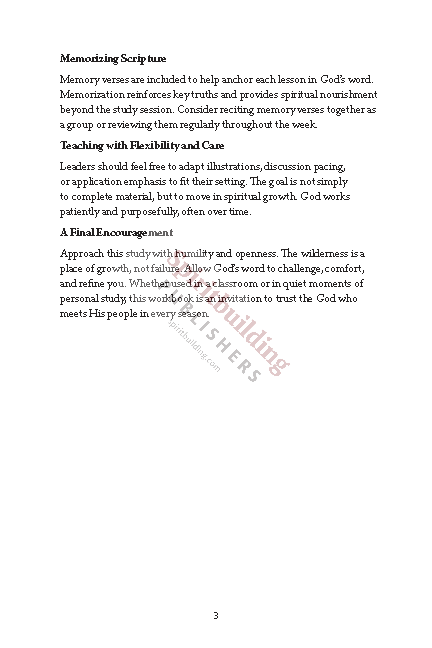 God in the Wilderness: How God Shapes His People Through Trial and Trust