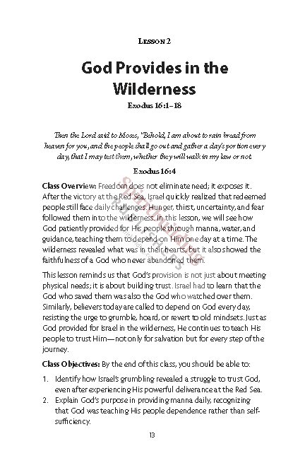 God in the Wilderness: How God Shapes His People Through Trial and Trust