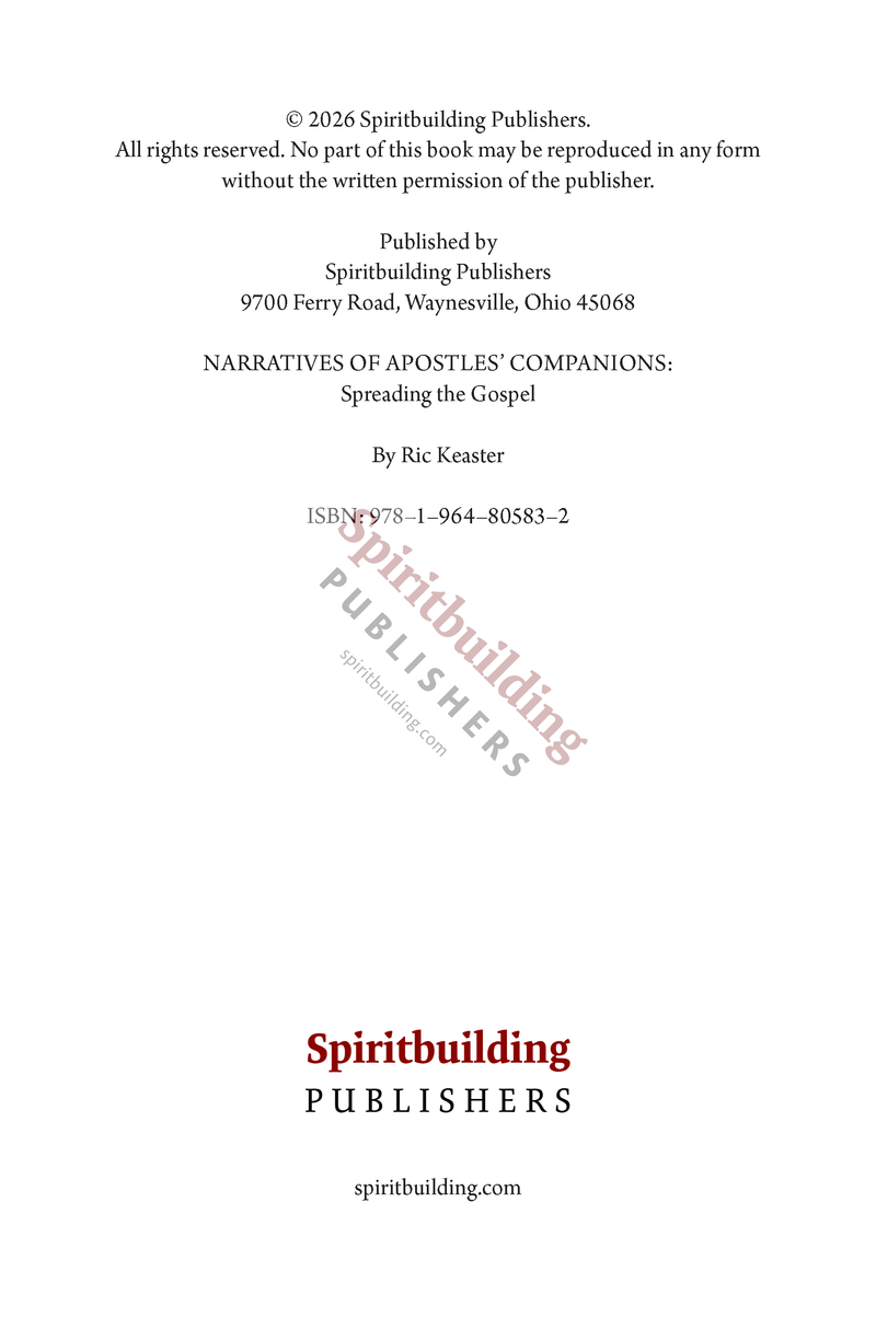 Narratives of Apostles' Companions: Spreading the Gospel by Ric Keaster