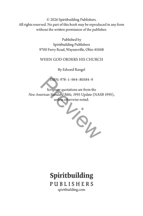 When God Orders His Church: Leadership in the Local Church by Ed Rangel