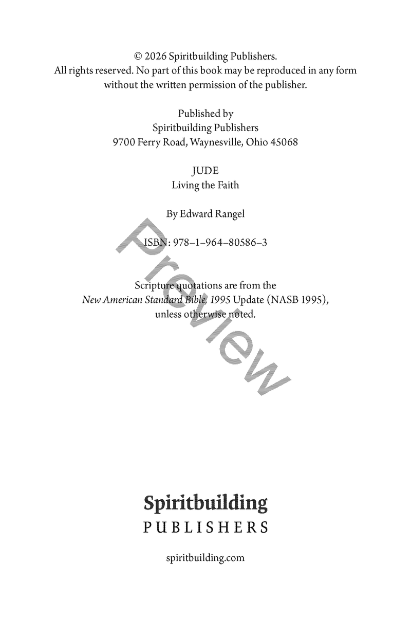 Jude: A Study from the Brother of Jesus by Ed Rangel