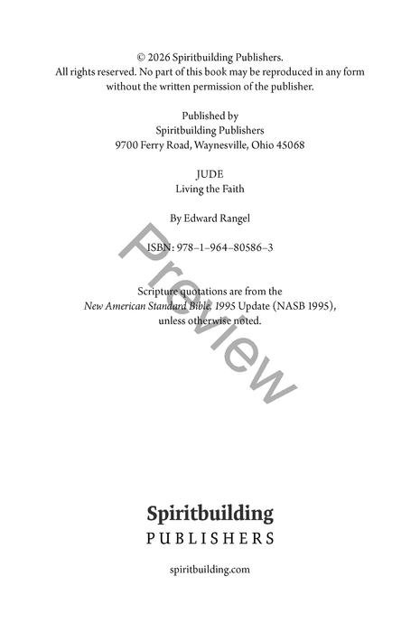 Jude: A Study from the Brother of Jesus by Ed Rangel