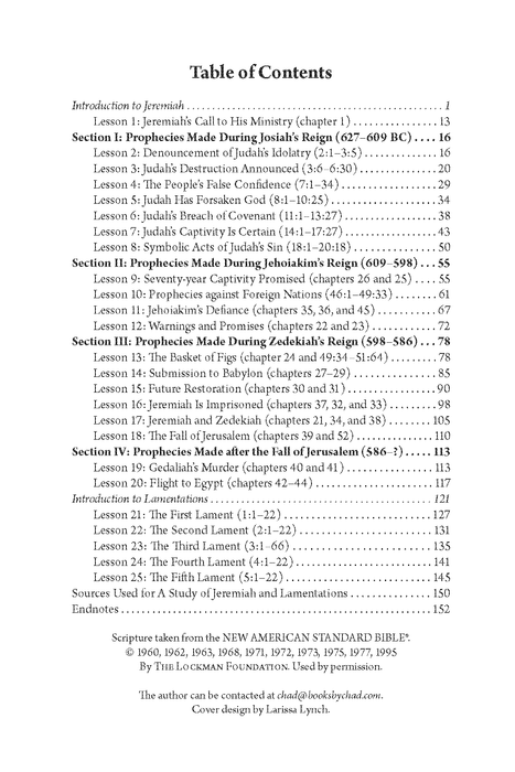 A Study of Jeremiah and Lamentations by Chad Sychtysz