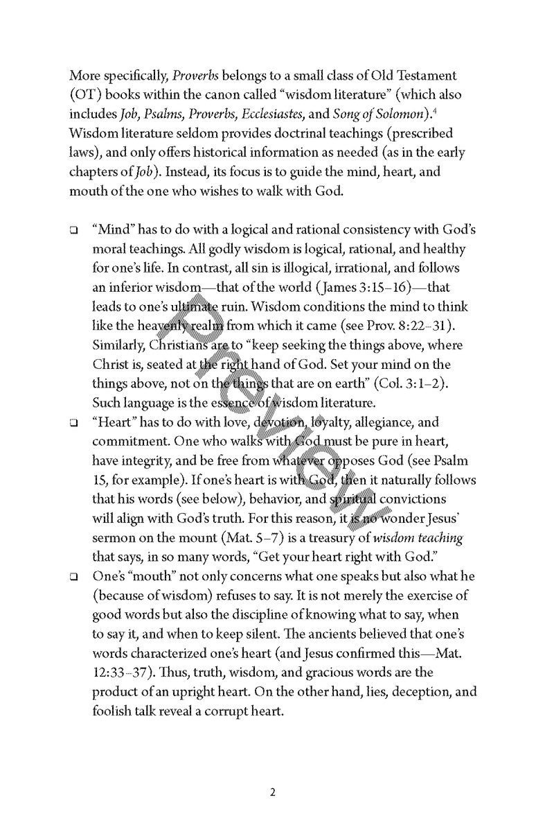 A Study of Proverbs by Chad Sychtysz