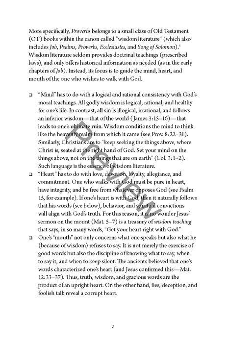 A Study of Proverbs by Chad Sychtysz