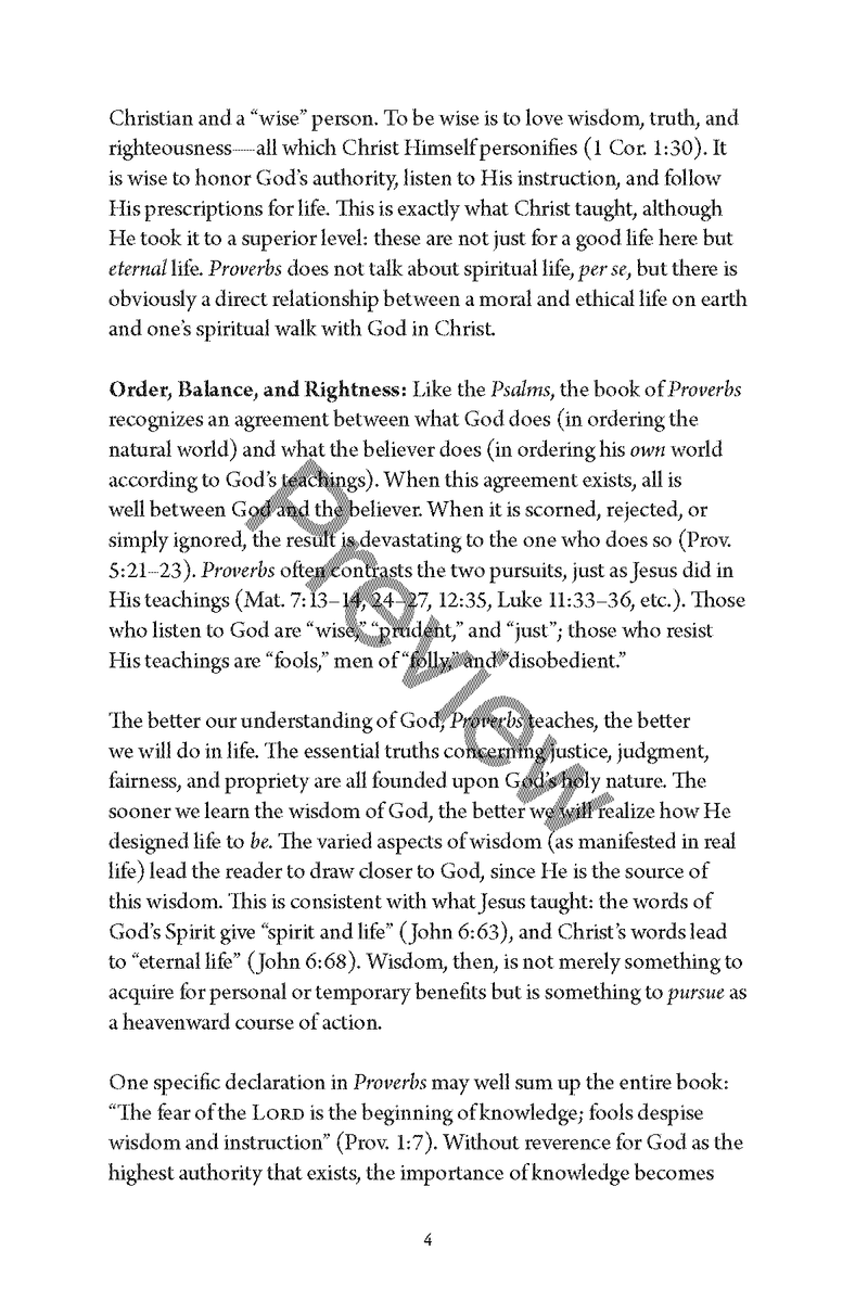 A Study of Proverbs by Chad Sychtysz