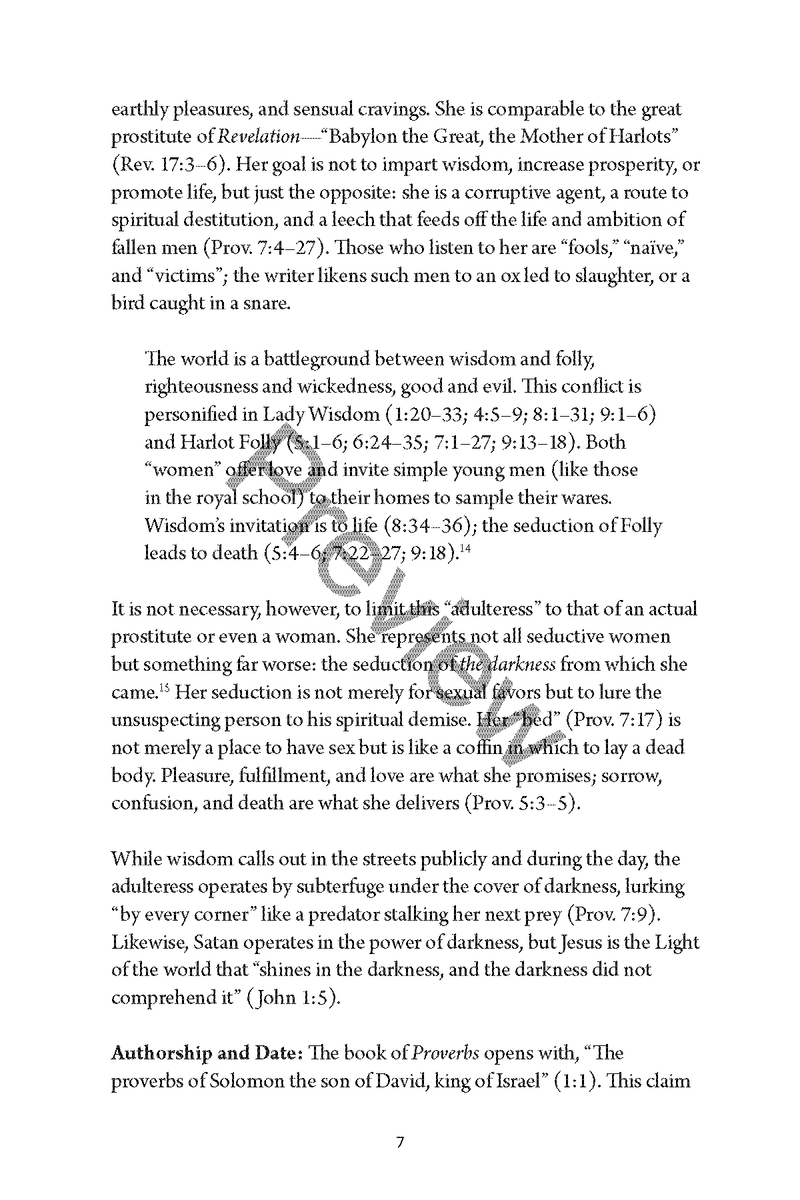 A Study of Proverbs by Chad Sychtysz