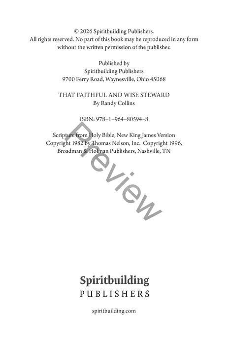 That Faithful and Wise Steward by Randy Collins