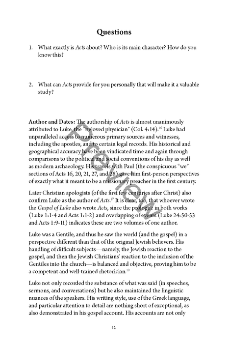 Acts Personal Workbook, Volume 1 (Chapters 1–12) by Chad Sychtysz