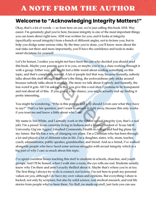 AIM: Acknowledging Integrity Matters by Teri White