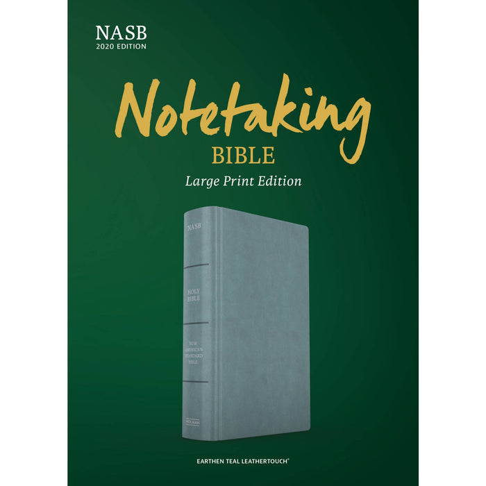 NASB Notetaking Bible, Large Print Edition, Earthen Teal SuedeSoft LeatherTouch