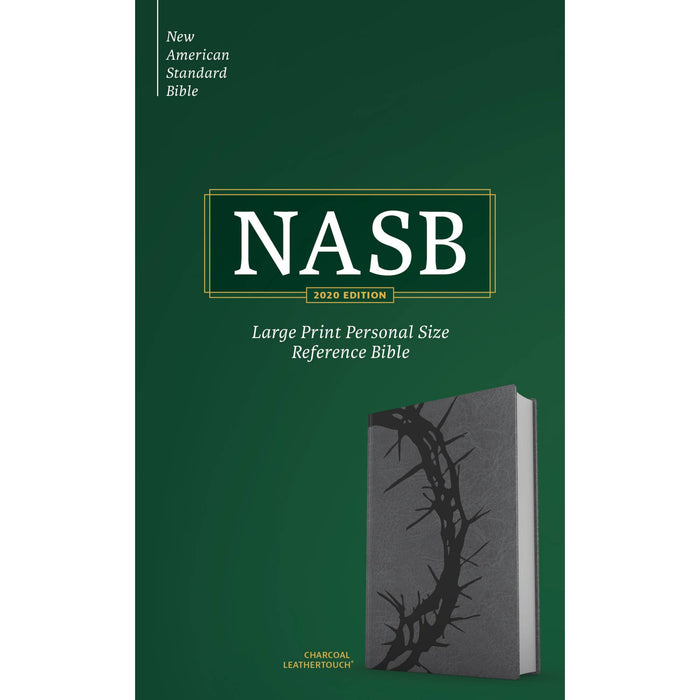 NASB Large Print Personal Size Reference Bible, Charcoal LeatherTouch