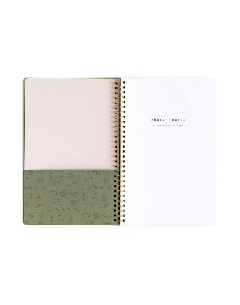 Church Notes Notebook - Olive