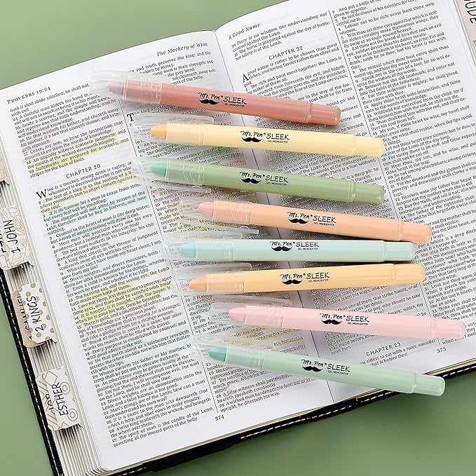 Mr. Pen- Gel Highlighter Set, 16 Pack, Assorted Colors, Bible Highlighters