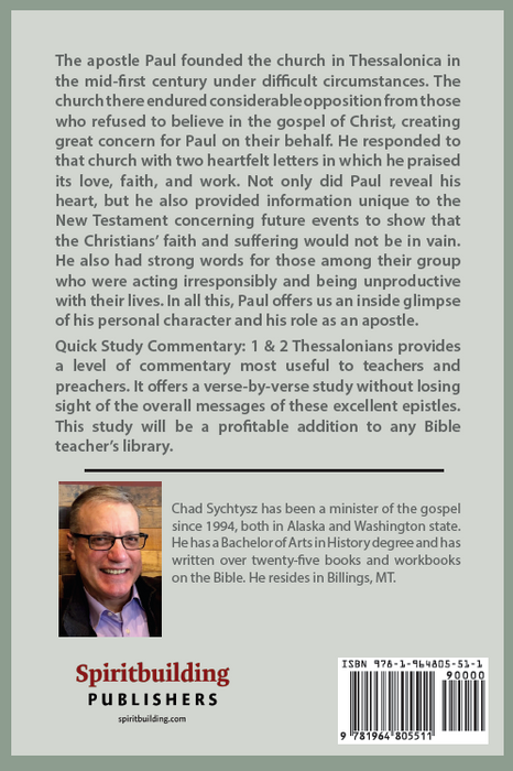 1 & 2 Thessalonians Quick Study Commentary by Chad Sychtysz