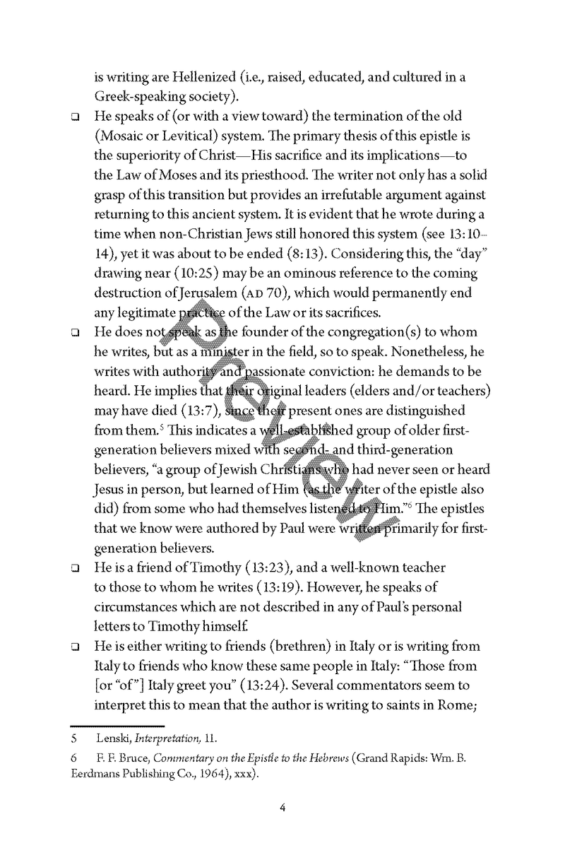 Hebrews: Quick Study Commentary by Chad Sychtysz: A Clear, Verse-by-Verse Study on the Supremacy of Christ