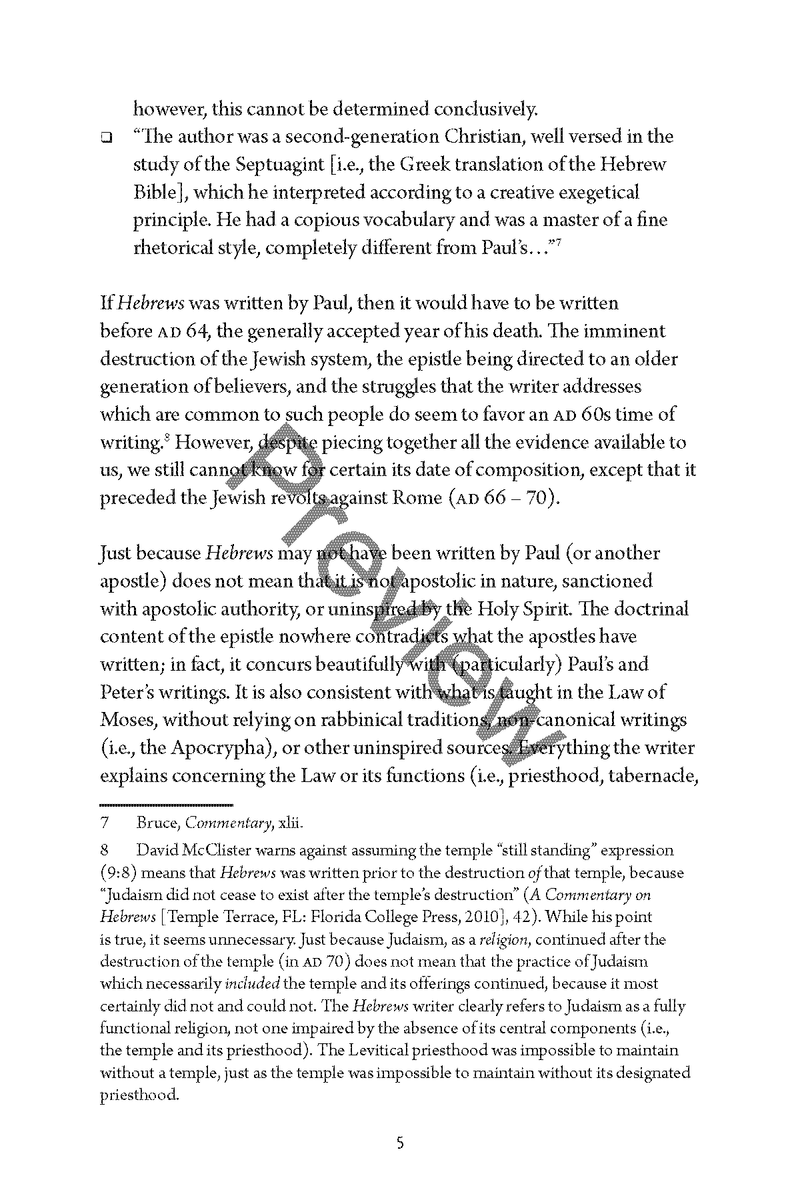 Hebrews: Quick Study Commentary by Chad Sychtysz: A Clear, Verse-by-Verse Study on the Supremacy of Christ