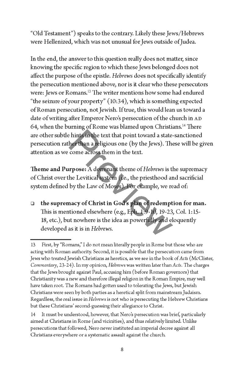 Hebrews: Quick Study Commentary by Chad Sychtysz: A Clear, Verse-by-Verse Study on the Supremacy of Christ