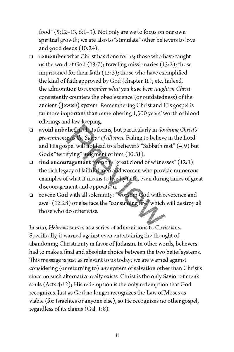 Hebrews: Quick Study Commentary by Chad Sychtysz: A Clear, Verse-by-Verse Study on the Supremacy of Christ