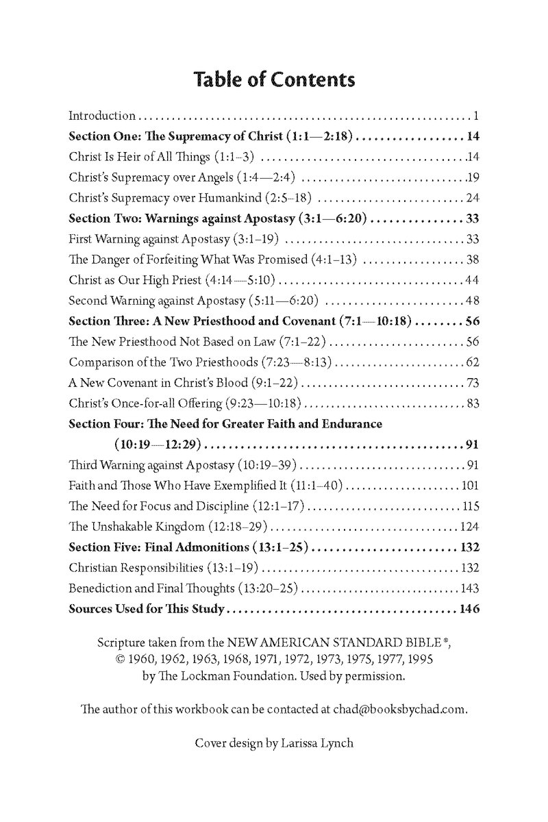 Hebrews: Quick Study Commentary by Chad Sychtysz: A Clear, Verse-by-Verse Study on the Supremacy of Christ