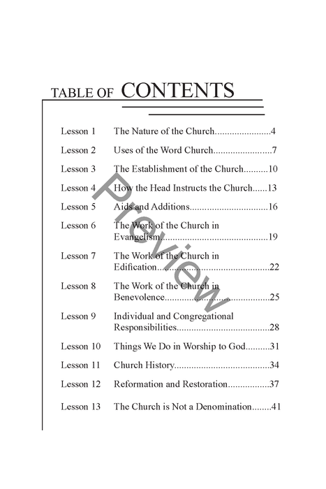 A Study of the New Testament Church