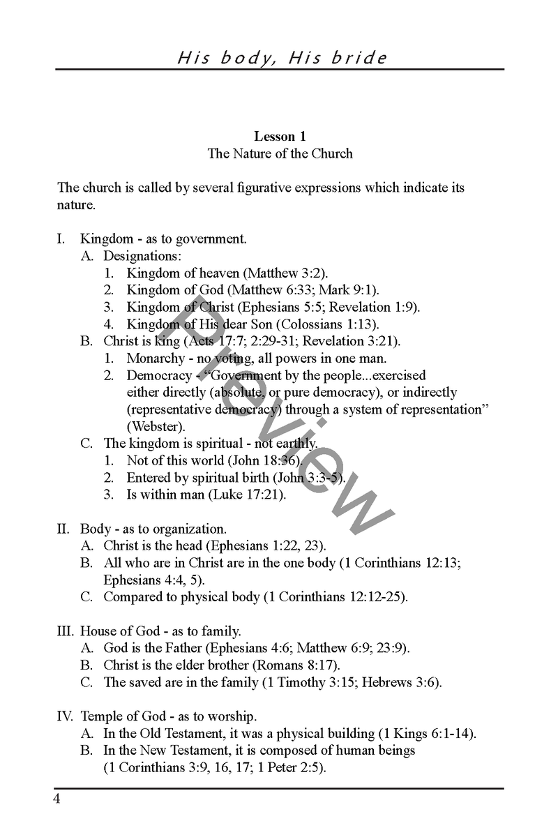 A Study of the New Testament Church