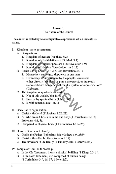 A Study of the New Testament Church