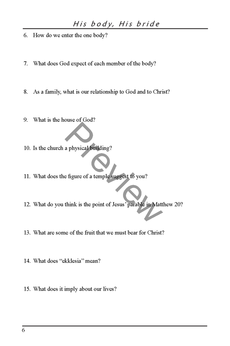 A Study of the New Testament Church